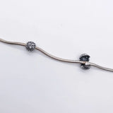925 Silver Stopper Spacer Clip Charm CZ for European Bracelets