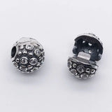 925 Silver Stopper Spacer Clip Charm CZ for European Bracelets