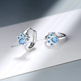 925 Silver Zircon Cat Claw Stud Earrings for Women
