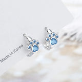 925 Silver Zircon Cat Claw Stud Earrings for Women