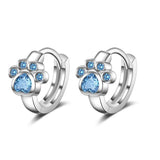 925 Silver Zircon Cat Claw Earrings for Women