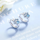 925 Silver Zircon Cat Claw Stud Earrings for Women