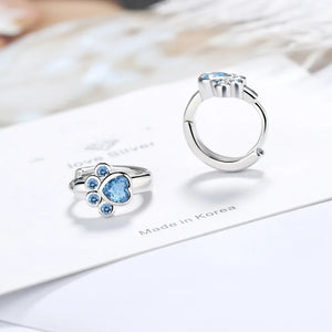 925 Silver Zircon Cat Claw Stud Earrings for Women