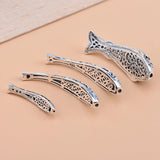 925 Sterling Silver Thai Silver Fish Tube DIY Beaded