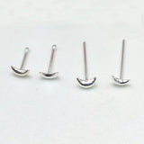 925 Silver Tiny Moon Nose Pin Stud 20pcs/pack