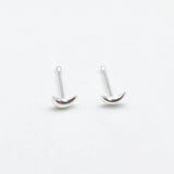 925 Silver Tiny Moon Nose Pin Stud 20pcs/pack