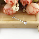 925 Silver Tongue Nipple Ear Barbell Piercing