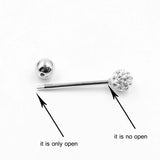 925 Silver Tongue CZ Ear Piercing Barbell Piercing Bar