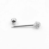 925 Silver Tongue CZ Ear Piercing Barbell Piercing Bar