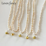 925 Sterling Silver Freshwater Pearl Necklace Double Tone Rose Flower Love