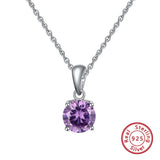 925 Silver Zircon Necklace Hip Hop Pendant for Women