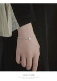 925 Silver Butterfly Bracelet with Rhinestones