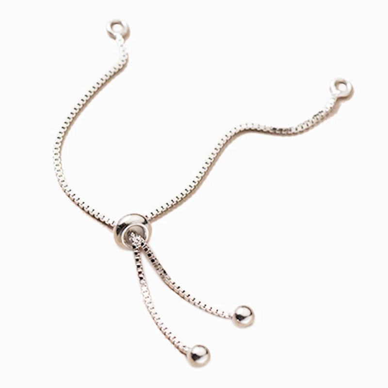 925 Silver Adjustable Extender Box Chain Necklace
