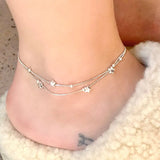 925 Silver Snake Bone Chain Anklet for Women Girls