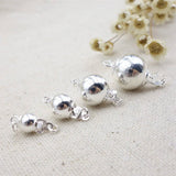 925 Sterling Silver Ball Buckle Clasp DIY Jewelry Bracelet Accessories