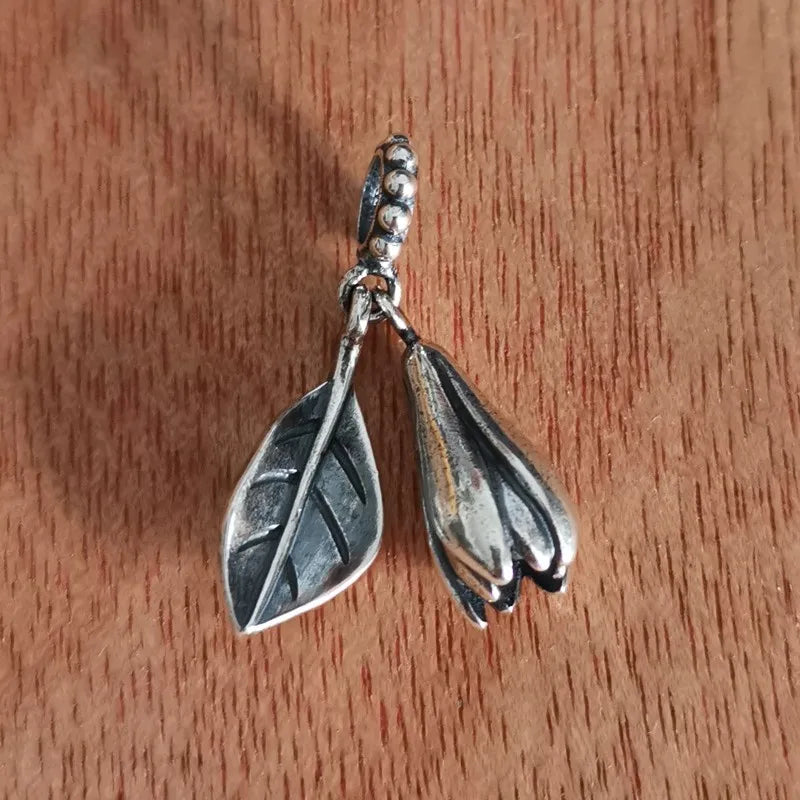 925 Silver Magnolia Flower Necklace Bracelet Pendant Jewelry