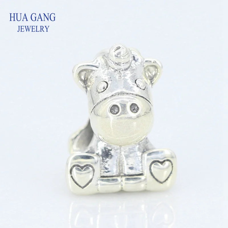 925 Sterling Silver Unicorn Charm Beads for Bracelet DIY Jewelry