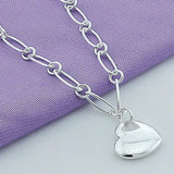 925 Silver Heart Bracelet Women Party Wedding Jewelry Christmas