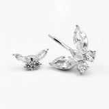 925 Silver Belly Button Ring with Cubic Zircon