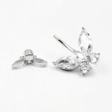 925 Silver Belly Button Ring with Cubic Zircon