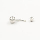 925 Silver Belly Bar Double Ball Navel Rings Barbell Body Piercing