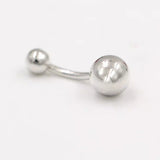 925 Silver Belly Bar Double Ball Navel Rings Barbell Body Piercing