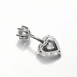 925 Silver Belly Button CZ Heart Navel Ring Piercing