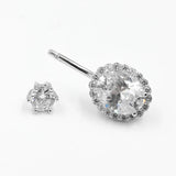 925 Silver Belly Button Ring CZ Navel Piercing Jewelry