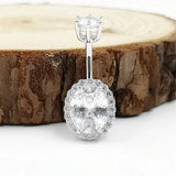 925 Silver Belly Button Ring CZ Navel Piercing Jewelry