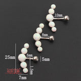 925 Silver Opal Belly Button Ring Body Jewelry S925 6 8 10 mm