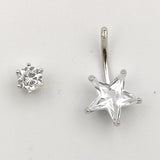 925 Silver Star CZ Navel Belly Ring for Women