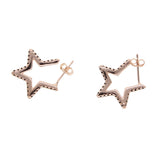 925 Silver CZ Paved Star Stud Earring Stack