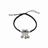925 Silver Moonstone Safety Lock Bracelet Red Hand Woven Couple Bracelet