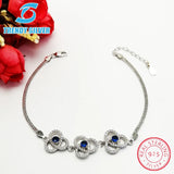 925 Sterling Silver Green Bracelet for Women