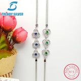 925 Sterling Silver Green Bracelet for Women