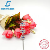 925 Sterling Silver Green Bracelet for Women