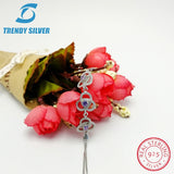 925 Sterling Silver Green Bracelet for Women
