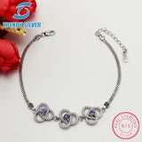 925 Sterling Silver Green Bracelet for Women