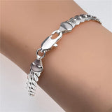 925 Sterling Silver Bracelet, 6mm Halter, Chain Jewelry Wedding Engagement