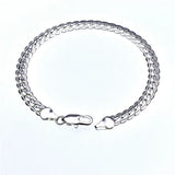 925 Sterling Silver Bracelet, 6mm Halter, Chain Jewelry Wedding Engagement