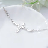 925 Silver Heartbeat Charm Bracelet for Women