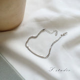 925 Silver Box Chain Bracelet for Women