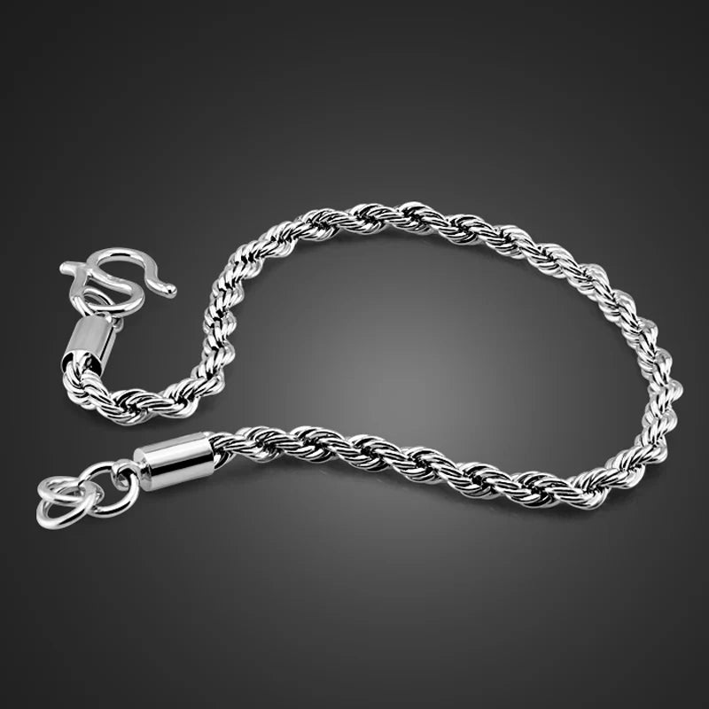 925 Sterling Silver Bracelet Deluxe Jewelry For Man and Woman