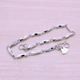 925 Silver Bracelet Star Double Chain Adjustable Anklet