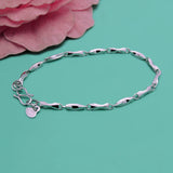 925 Silver Bracelet Star Double Chain Adjustable Anklet