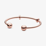 925 Sterling Silver Beaded Bracelet with Snake Chain for Women