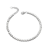 925 Sterling Silver Irregular Cut Square Bracelet