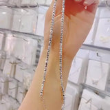925 Sterling Silver Irregular Cut Square Bracelet