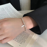 925 Sterling Silver Retro Elastic Rope Bracelet for Women