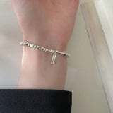 925 Sterling Silver Retro Elastic Rope Bracelet for Women